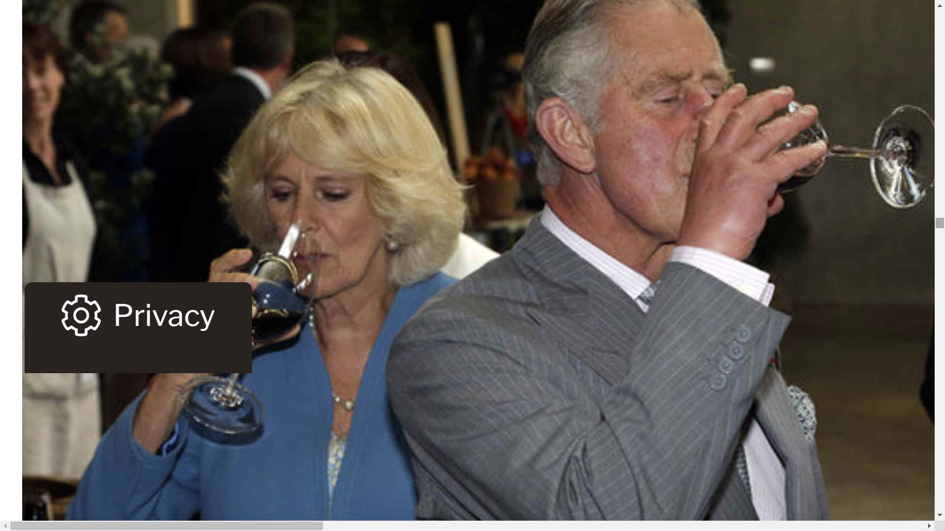 King Charles and Queen Camilla enjoy a potentially carcinogenic beverage. Although, a little tipple of sherry or port is said to be beneficial again heart attacks