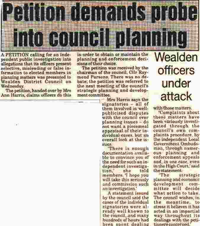 Petition dmands public probe into Wealden's corruption